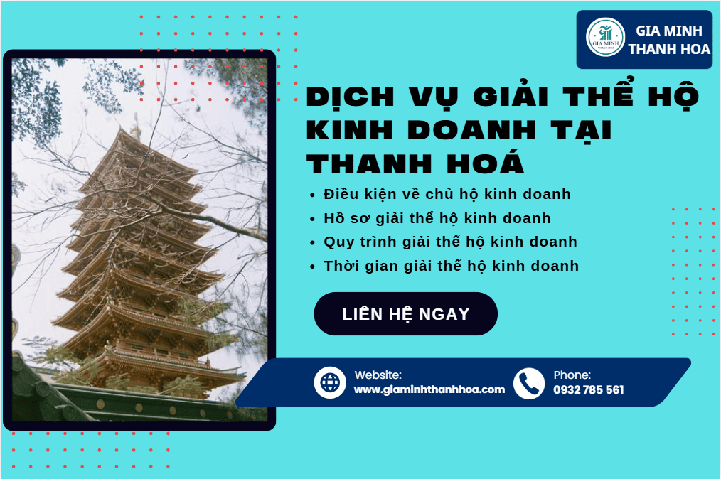 Thủ tục giải thể hộ kinh doanh tại Thanh Hóa – Thực hiện đúng luật, nhanh gọn, không rủi ro 3 Chi phí giải thể hộ kinh doanh tại Thanh Hóa theo quy định mới.