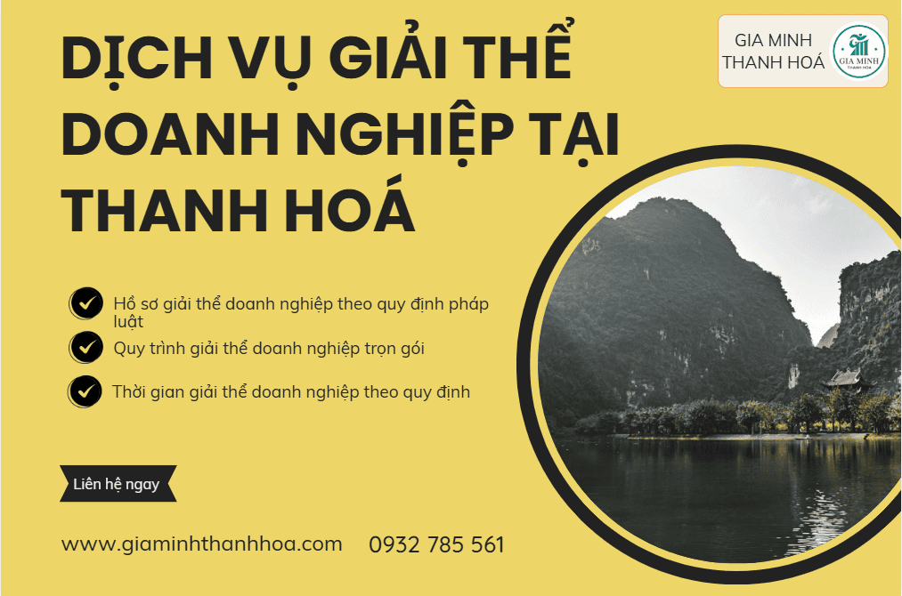 Dịch vụ giải thể doanh nghiệp tư nhân tại Thanh Hóa – Nhanh gọn, đúng luật, không phát sinh rủi ro 2 Dịch vụ giải thể doanh nghiệp tư nhân tại Thanh Hóa nhanh chóng, đúng quy định pháp luật.