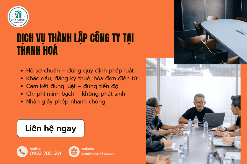 Dịch vụ thành lập doanh nghiệp tư nhân tại Thanh Hóa nhanh chóng, đúng quy định pháp luật.