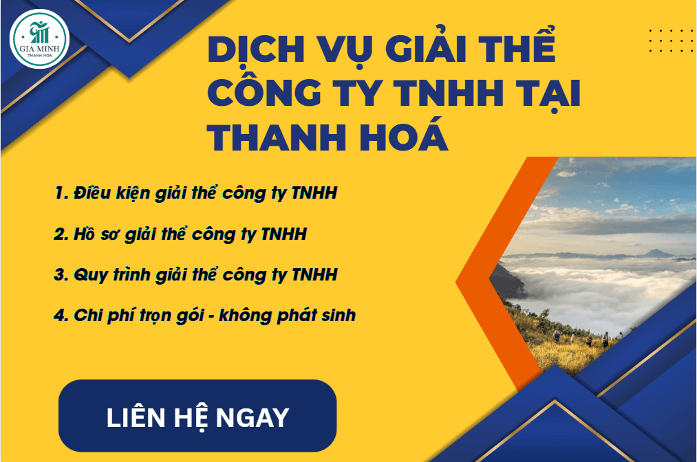 Dịch vụ giải thể công ty TNHH tại Thanh Hóa – Trọn gói, đúng luật, xử lý nhanh gọn 3 Giấy phép công ty TNHH tại Thanh Hóa sau khi giải thể thành công.