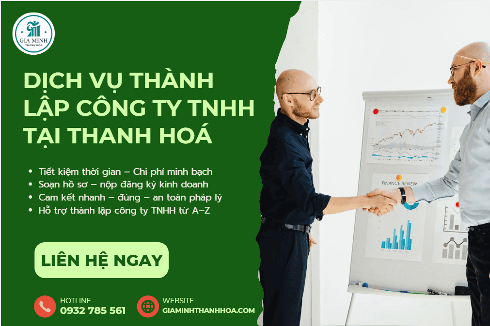 Dịch vụ thành lập công ty TNHH tại Thanh Hóa – Tư vấn trọn gói, nhanh chóng, đúng pháp luật 3 Giấy phép công ty TNHH tại Thanh Hóa sau khi đăng ký thành công.