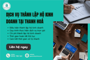 Hỗ trợ chuẩn bị hồ sơ thành lập hộ kinh doanh tại Thanh Hóa đầy đủ.