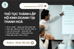 Nộp hồ sơ hộ kinh doanh tại UBND cấp huyện Thanh Hóa.