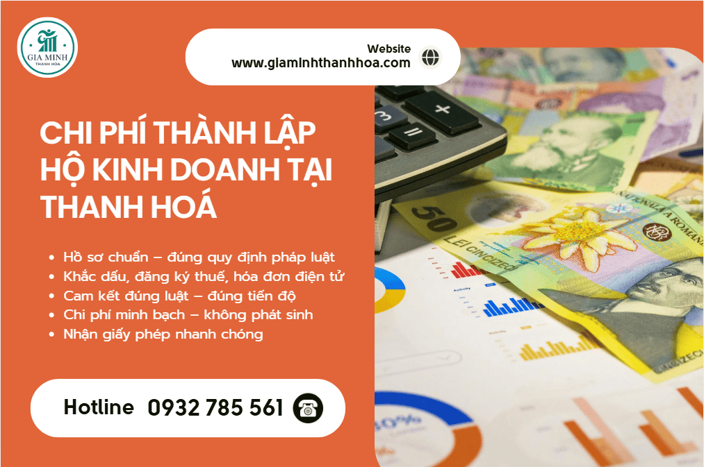 Chi phí thành lập hộ kinh doanh tại Thanh Hóa – Cập nhật mới nhất và giải pháp tiết kiệm 3 Tổng chi phí mở hộ kinh doanh tại Thanh Hóa năm 2026.