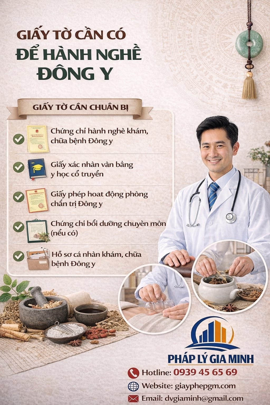 dịch vụ giấy phép phòng khám đông y