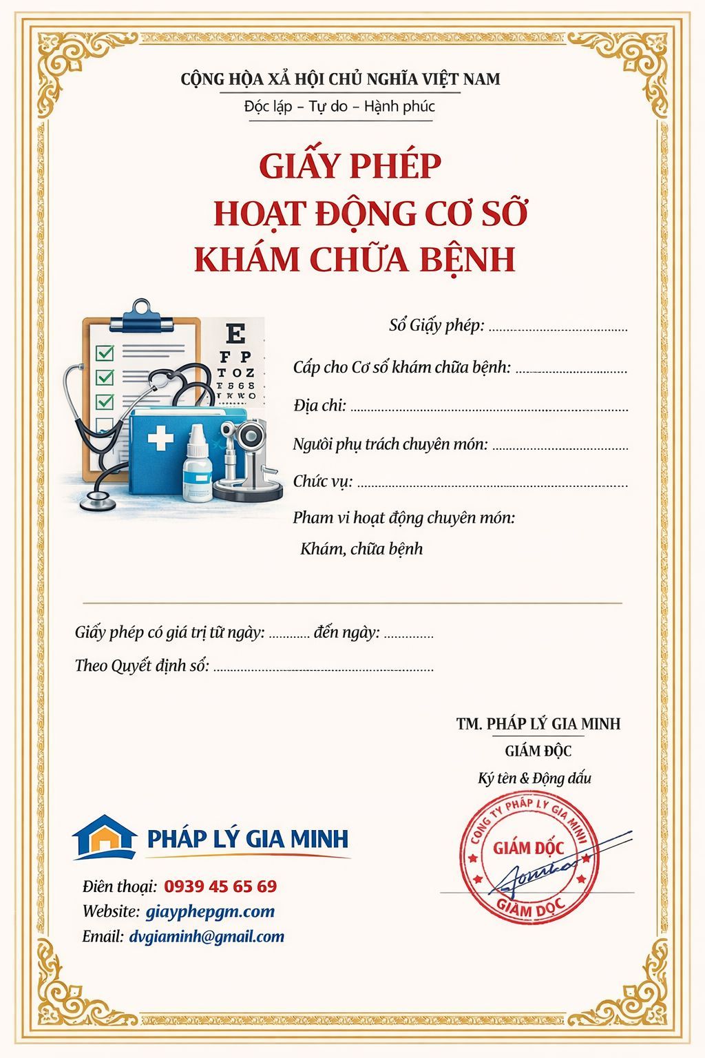 hồ sơ phòng khám châm cứu