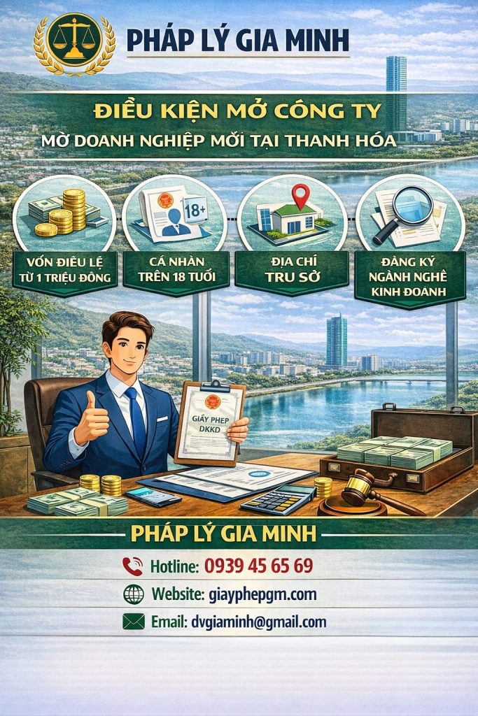 Hồ sơ thành lập công ty tại Thanh Hóa gồm giấy tờ gì