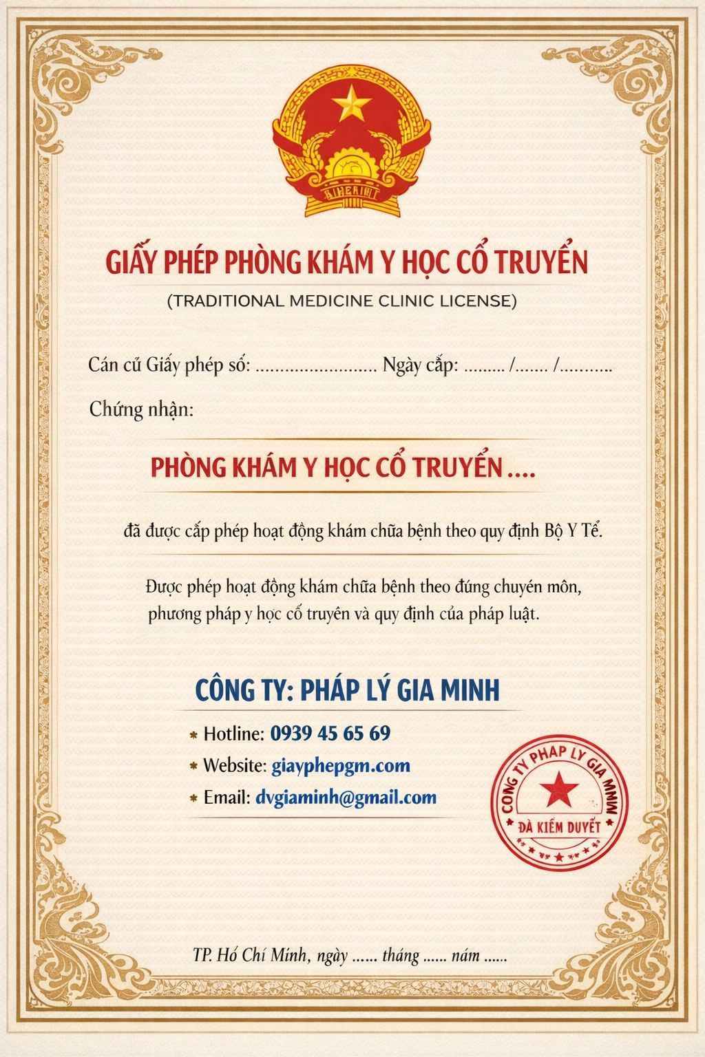 Mở hộ kinh doanh phòng khám Đông y tại Thanh Hóa