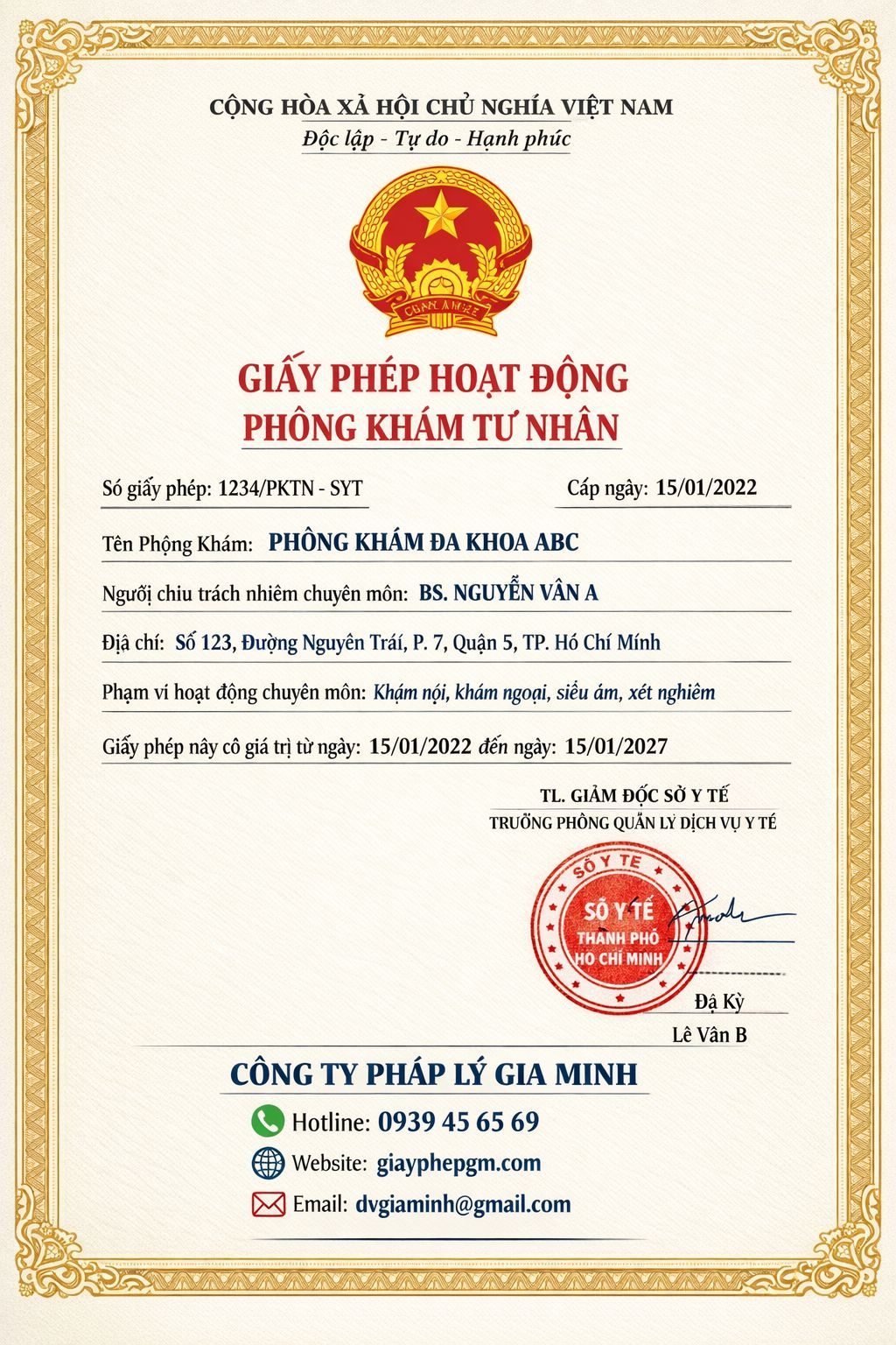 Phòng khám sản phụ khoa tư nhân