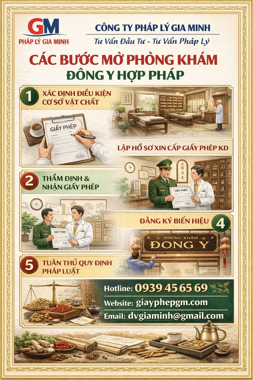 Mở hộ kinh doanh phòng khám Đông y tại Thanh Hóa – Điều kiện, hồ sơ, thủ tục và chi phí chứng chỉ hành nghề mới nhất 7 Trang thiết bị phòng khám Đông y