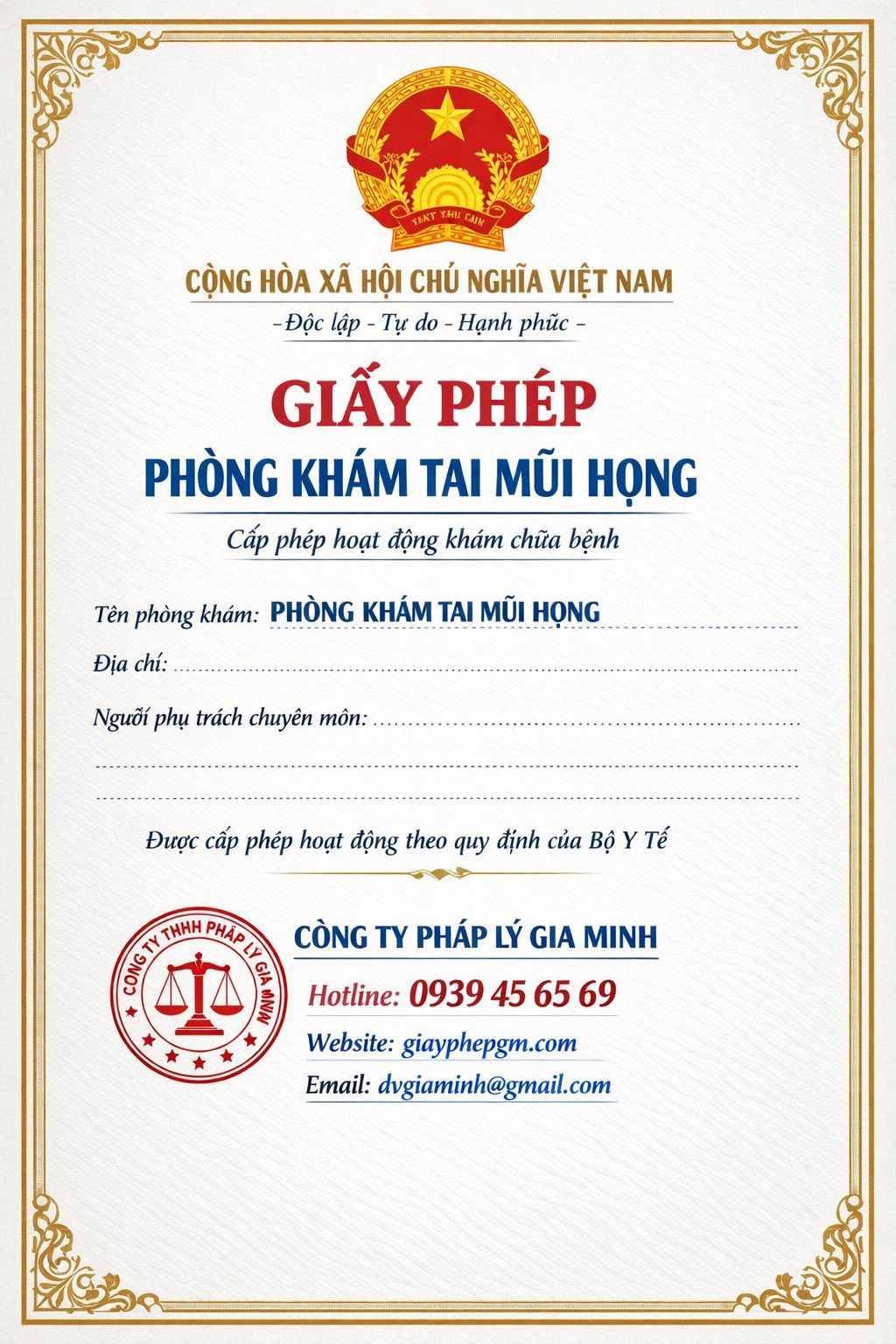 Thủ tục mở phòng khám mắt tại Thanh Hóa