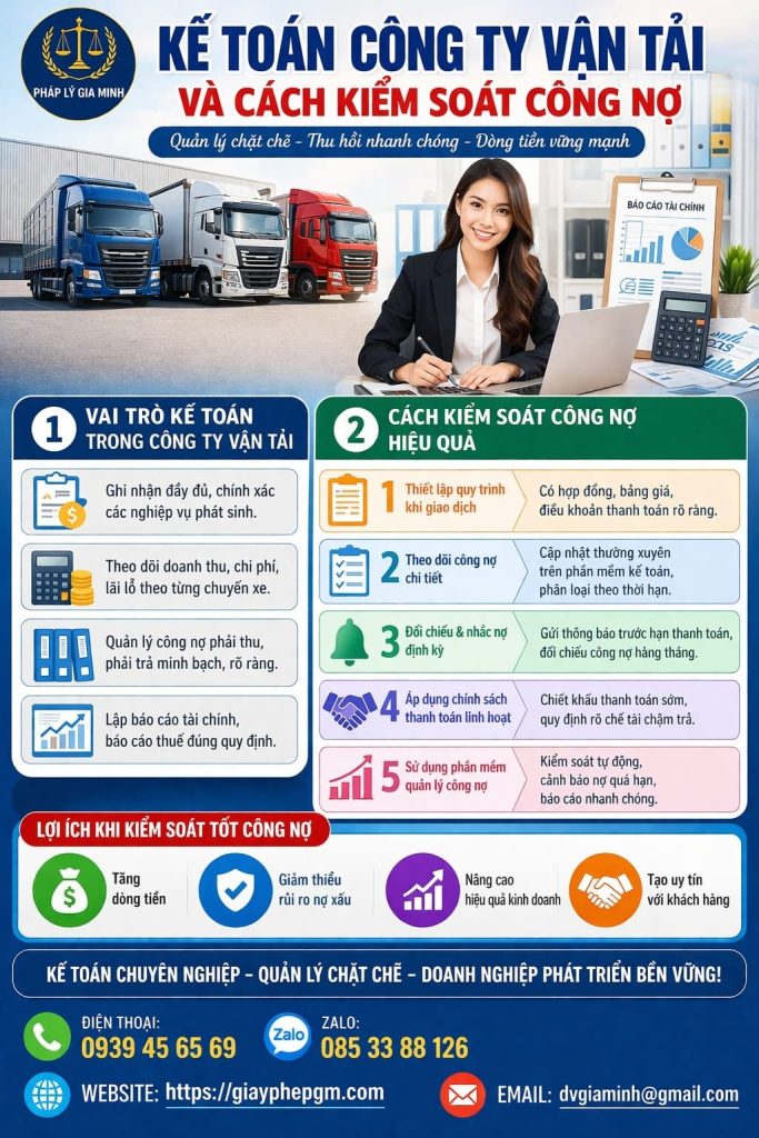 công nợ khách hàng vận tải