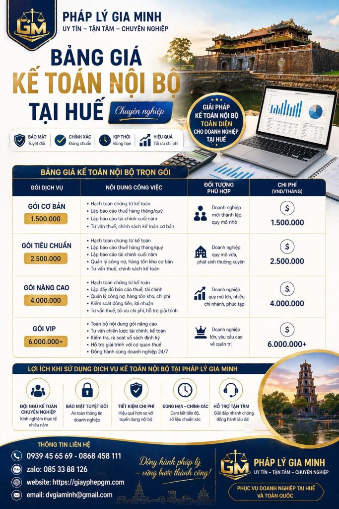 dịch vụ kế toán cho doanh nghiệp vừa và nhỏ tại huế