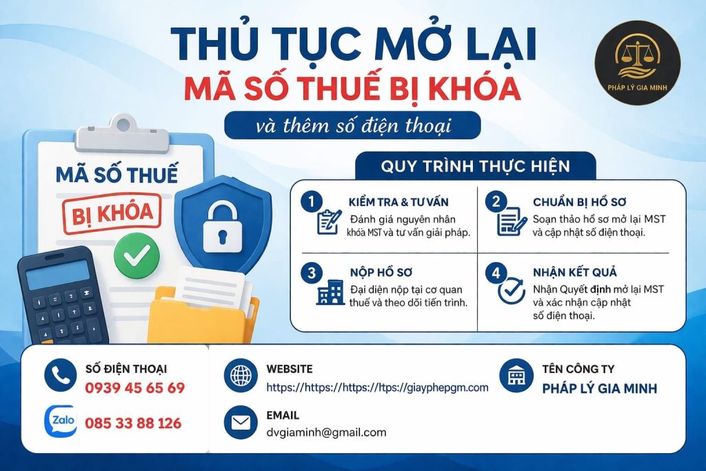 Khôi phục mã số thuế cho doanh nghiệp