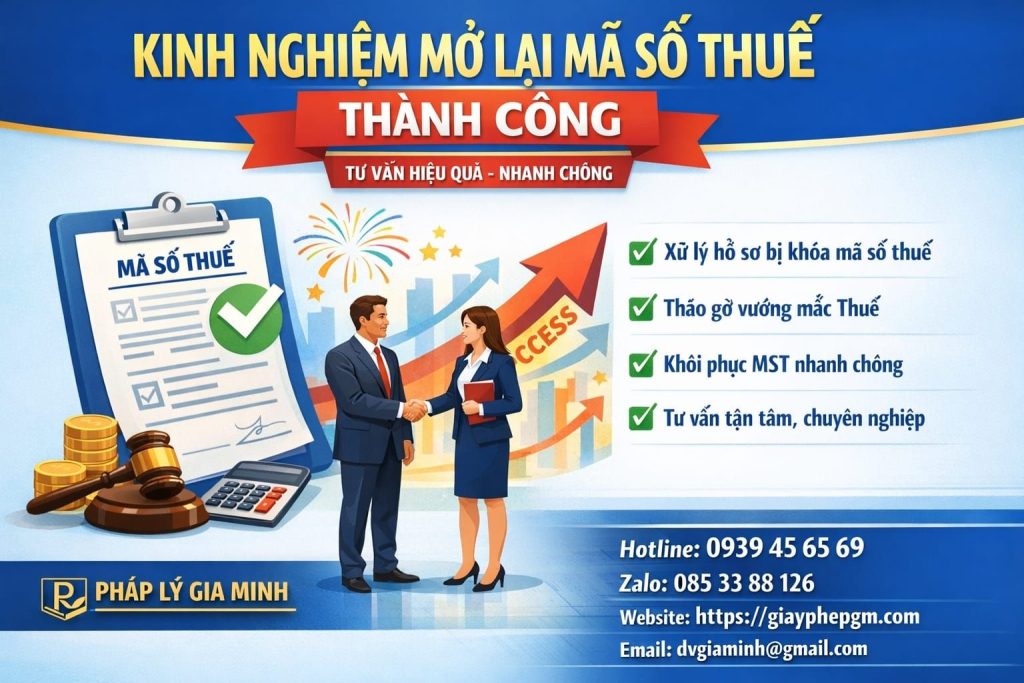 Kinh nghiệm mở lại mã số thuế