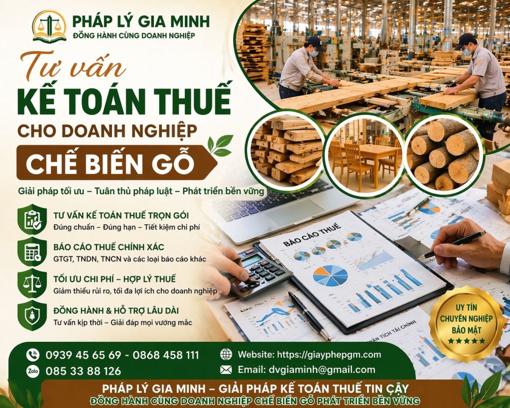 Dịch vụ kế toán trọn gói cho công ty sản xuất gỗ 4 Tư vấn kế toán thuế cho doanh nghiệp chế biến gỗ