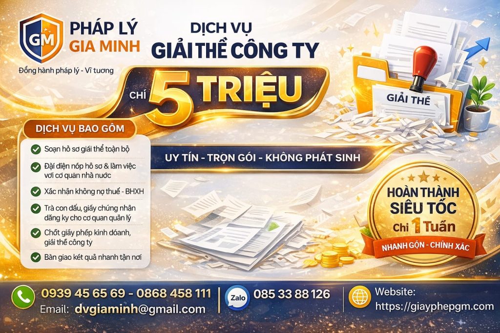 Dịch vụ giải thể công ty vật liệu xây dựng tại Thanh Hóa