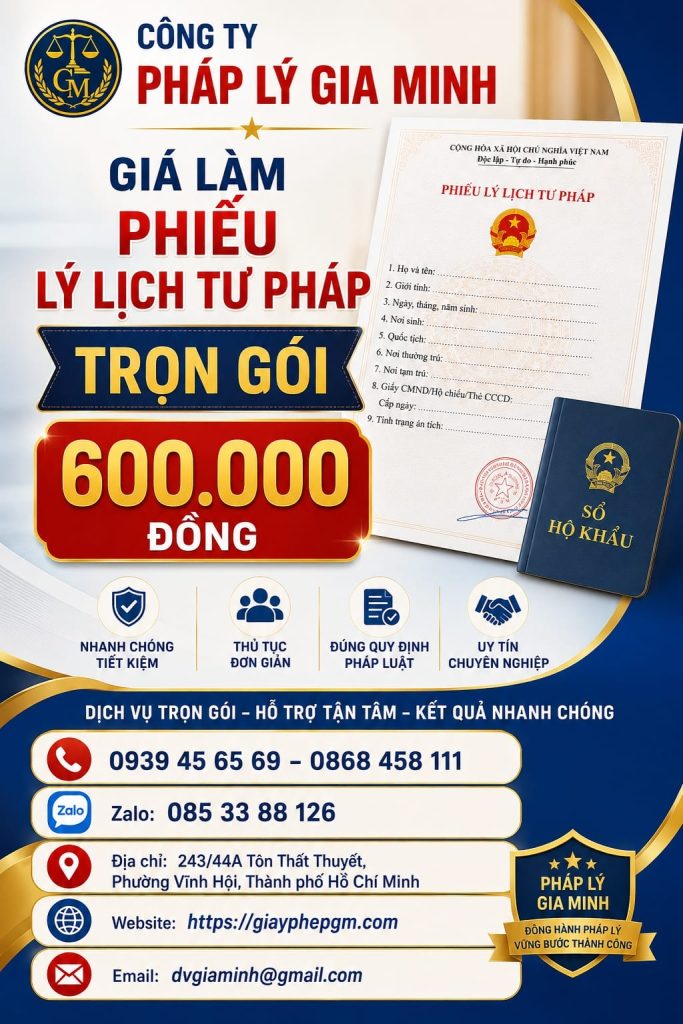 Dịch vụ xin lý lịch tư pháp Thanh Hóa cho người đi nước ngoài