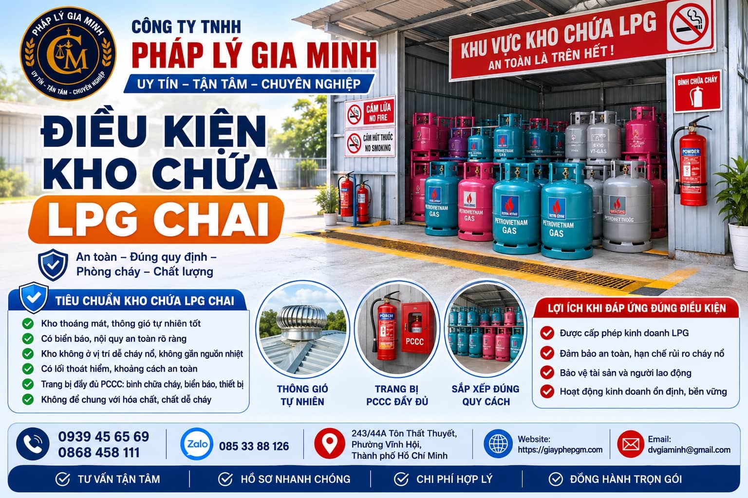 Điều kiện kho chứa LPG chai
