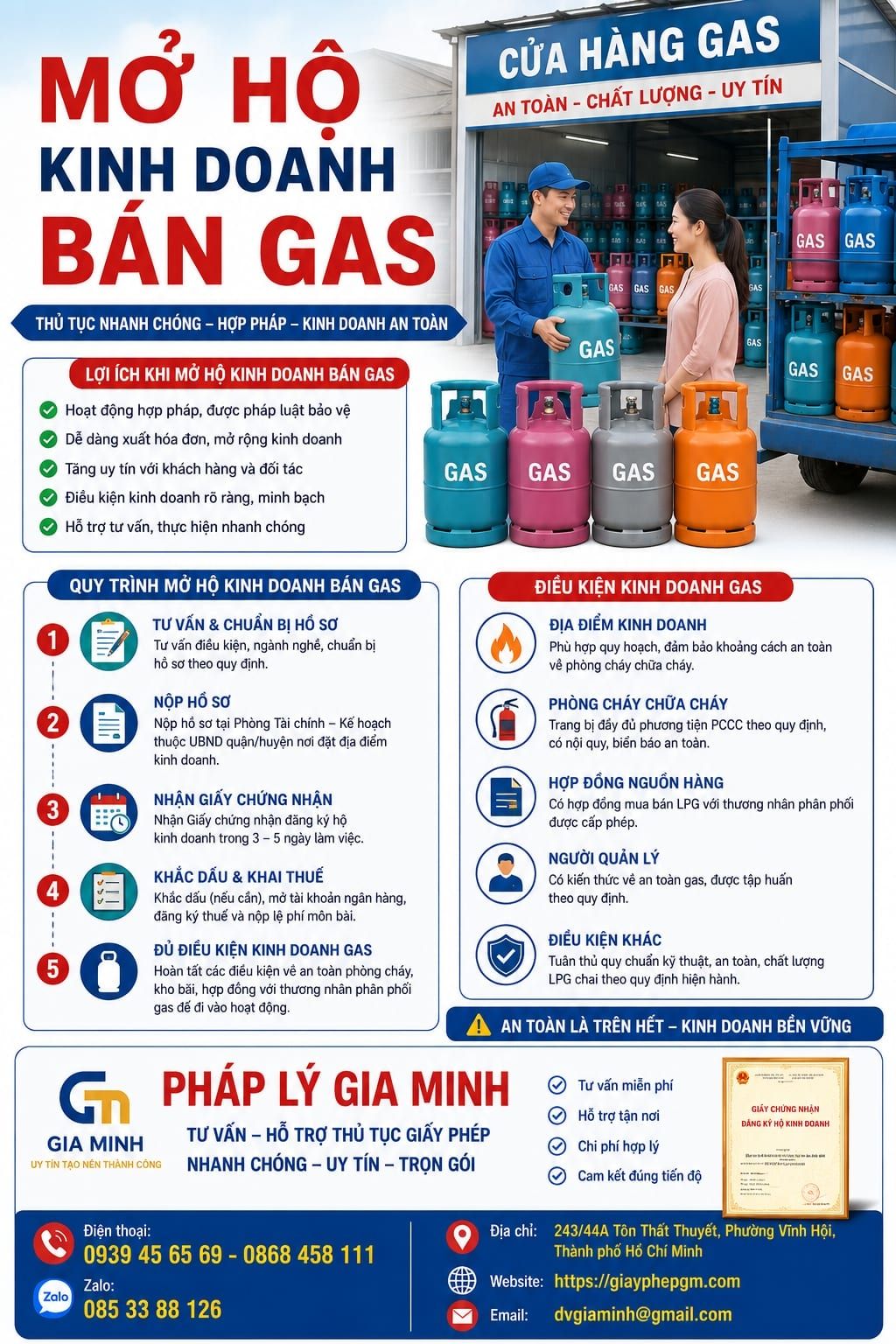 Mở hộ kinh doanh bán gas