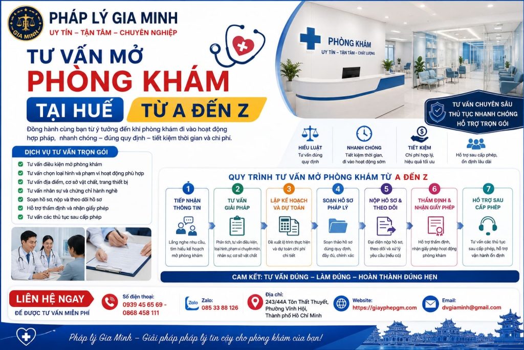 Tư vấn mở phòng khám tại Huế từ A đến Z