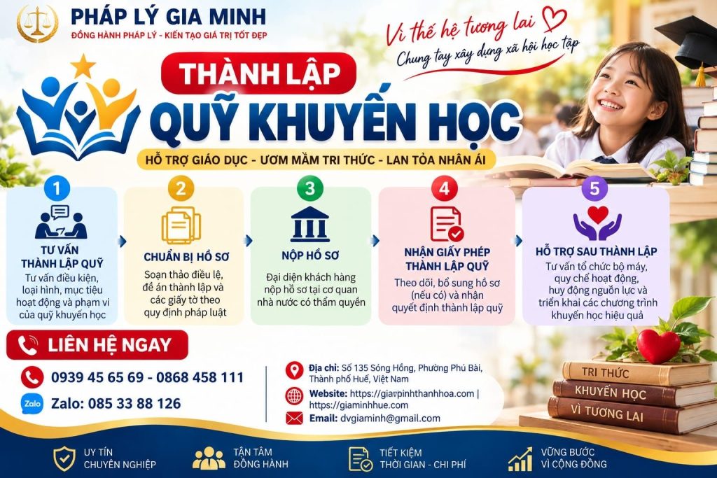 Thành lập quỹ khuyến học – Điều kiện, hồ sơ và thủ tục cần biết 1 Thành lập quỹ khuyến học