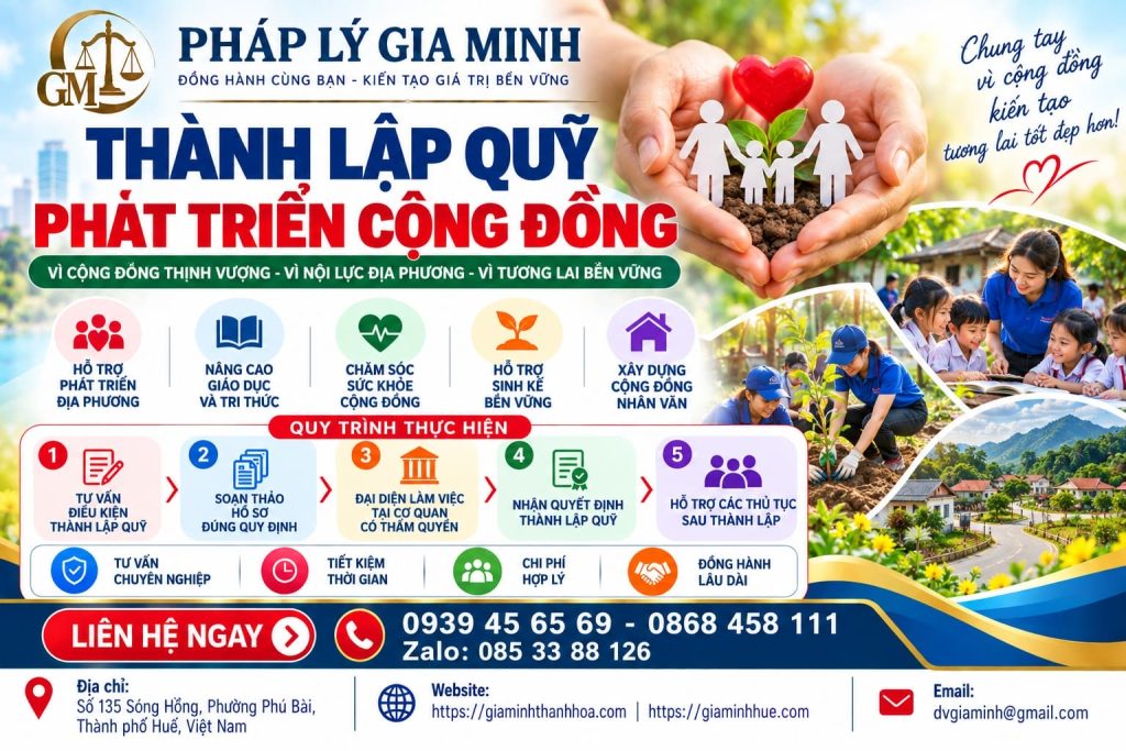 Thành lập quỹ phát triển cộng đồng – Điều kiện, hồ sơ và thủ tục 1 Thành lập quỹ phát triển cộng đồng