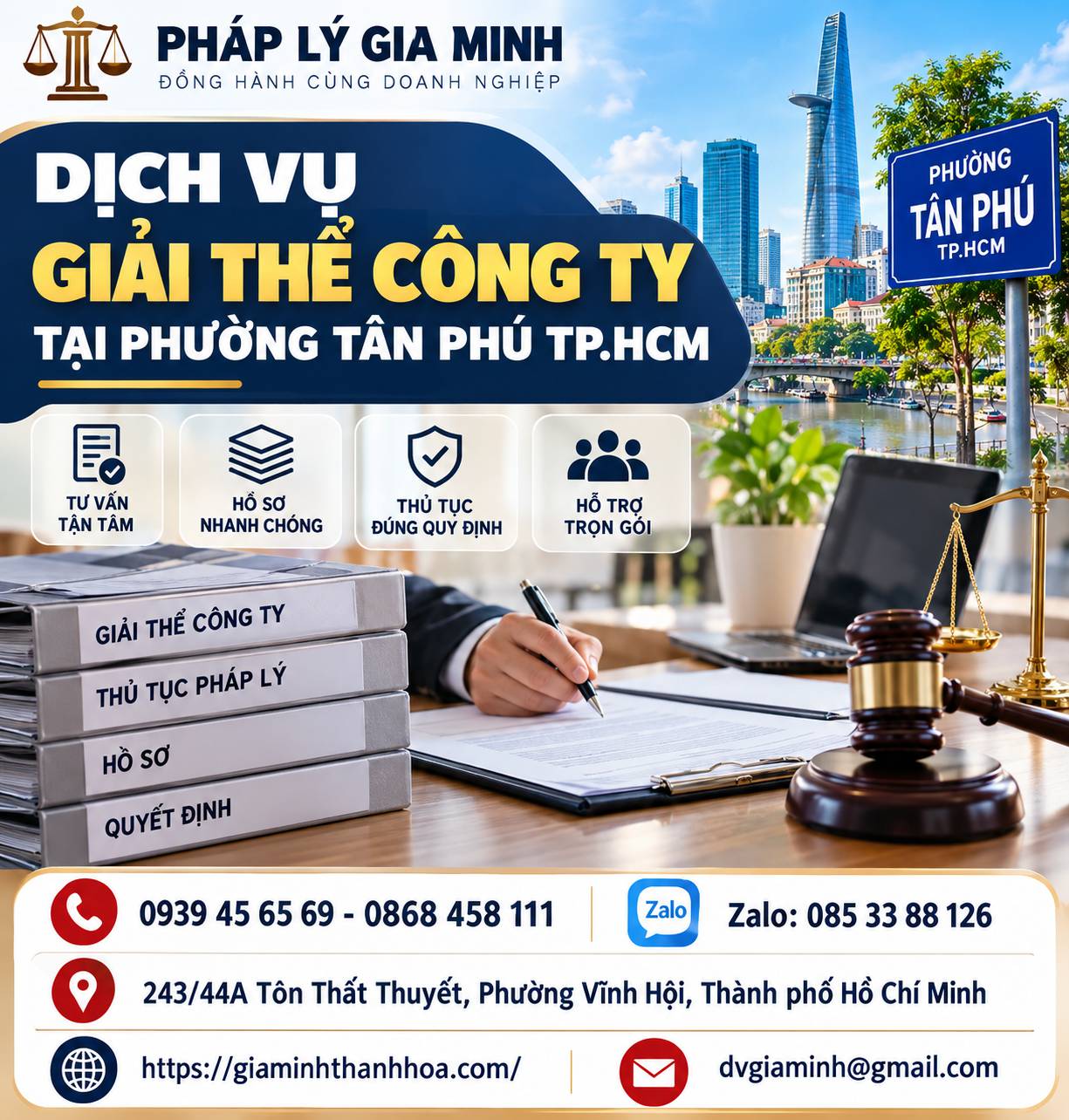 Dịch vụ giải thể công ty tại phường Tân Phú TP.HCM