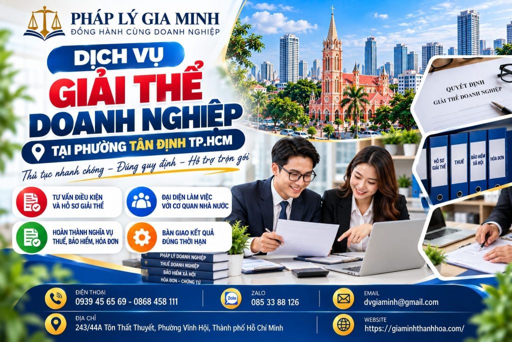 Dịch vụ giải thể doanh nghiệp tại phường Tân Định TP.HCM