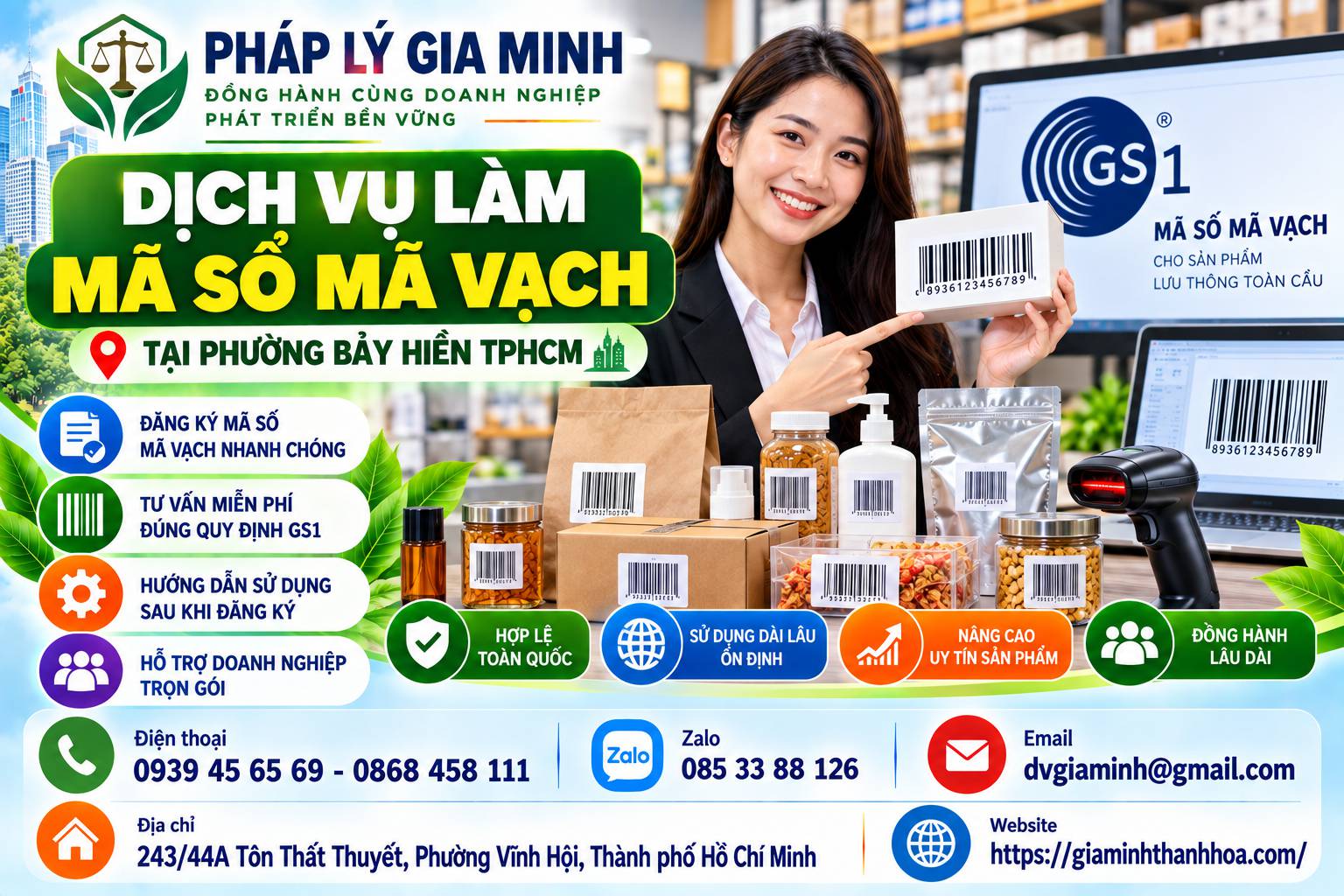 Dịch vụ làm mã số mã vạch tại phường Bảy Hiền TPHCM