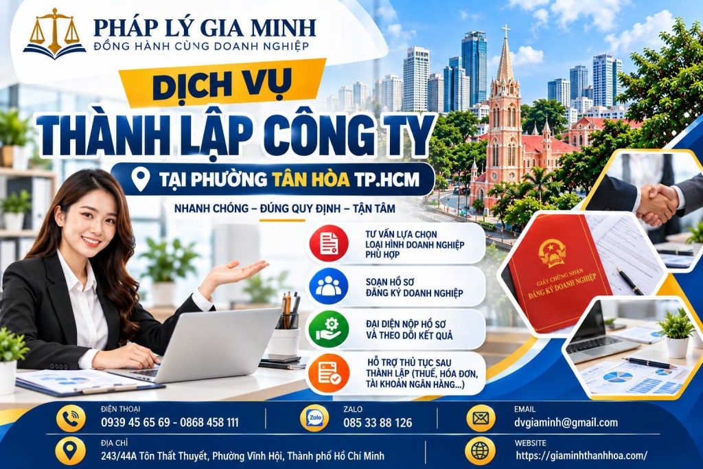 Dịch vụ thành lập công ty tại phường Tân Hòa TPHCM 1 Dịch vụ thành lập công ty tại phường Tân Hòa TP.HCM