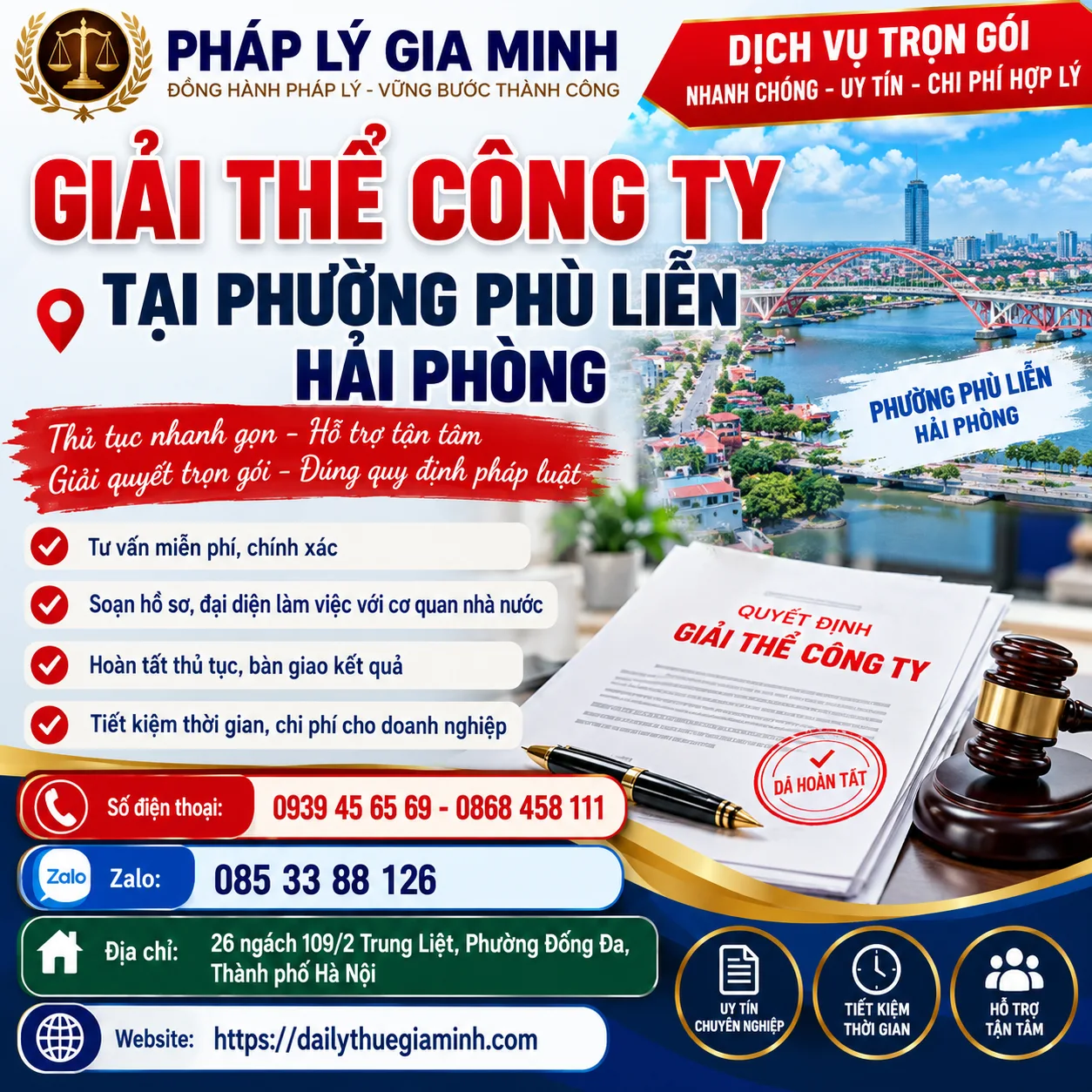 Giải thể công ty tại phường Phù Liễn Hải Phòng